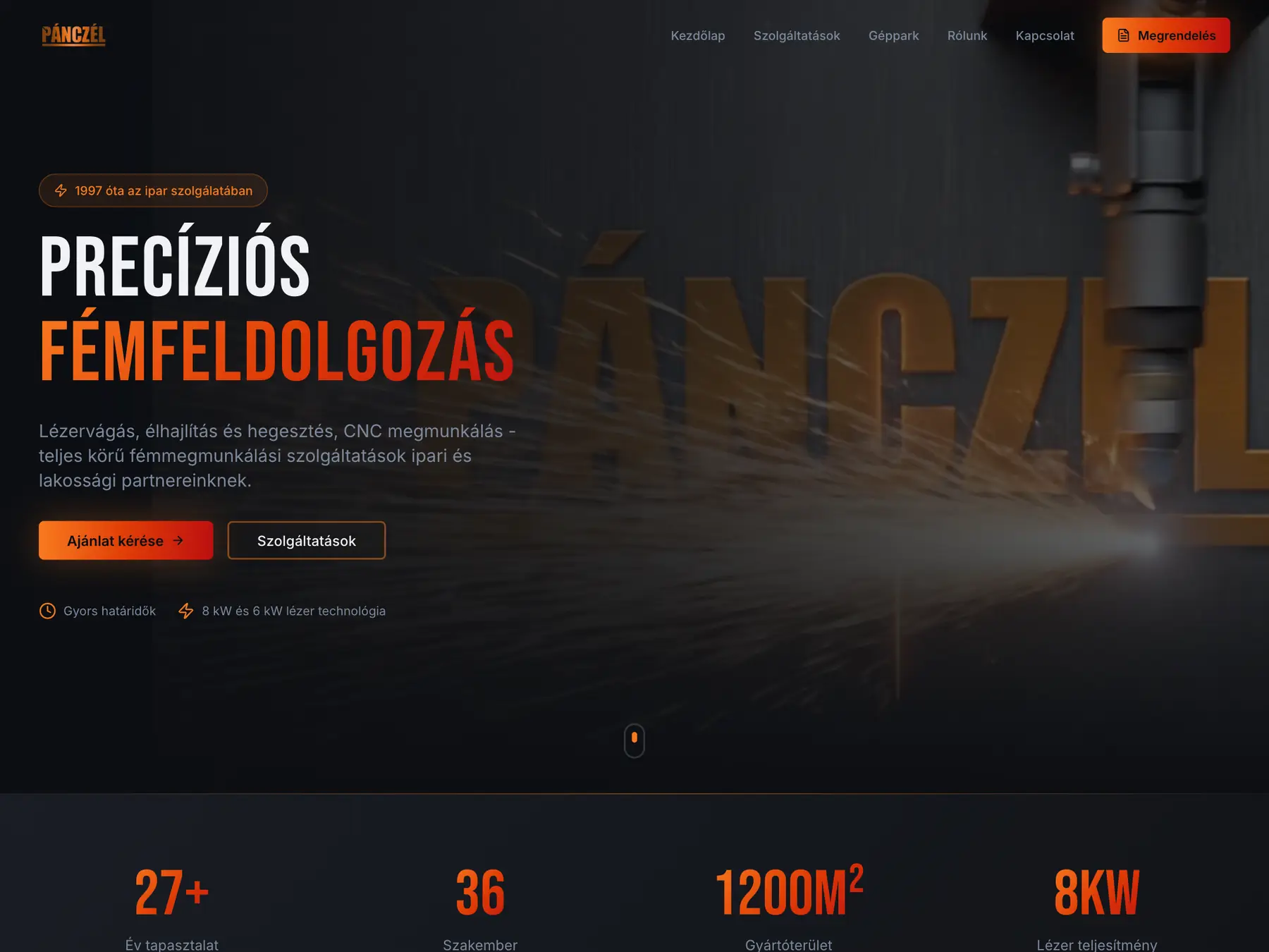 lezervag.hu on desktop
